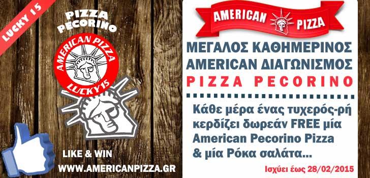 Καθημερινός διαγωνισμός, AmericanPizza Φεβρουάριος 2015