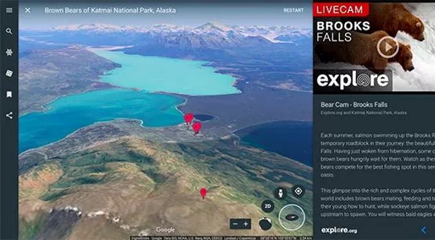 Google Earth: Τώρα βλέπεις ντοκιμαντέρ της φύσης σε ζωντανή μετάδοση!